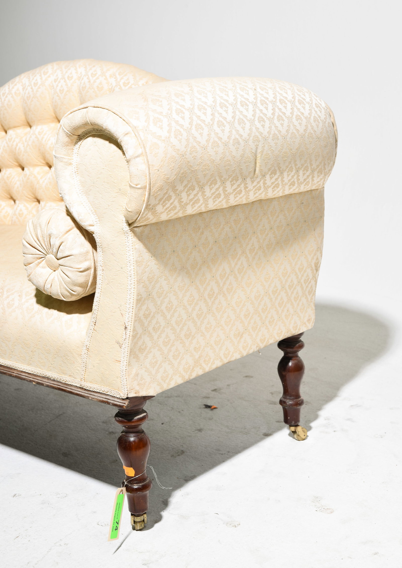 Louis Philippe Style Button Tufted Back Settee - 5