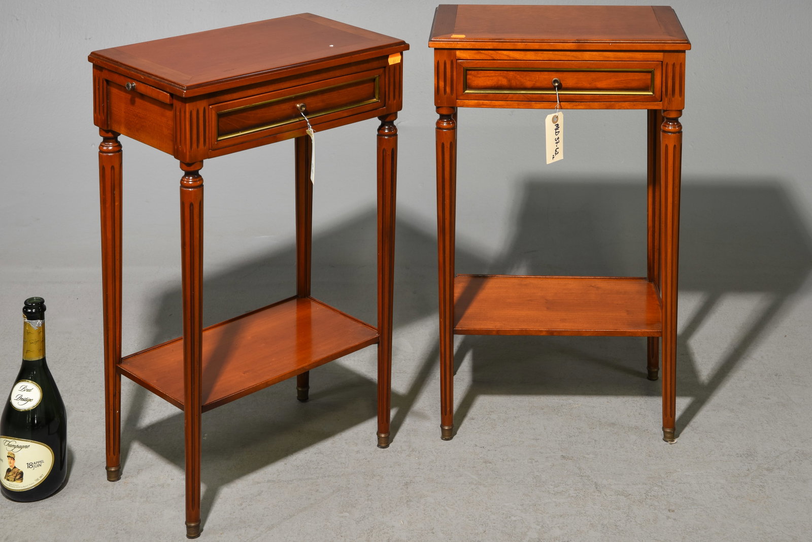 Louis XVI Style Pair of Cherry Nightstands (1 of 5)