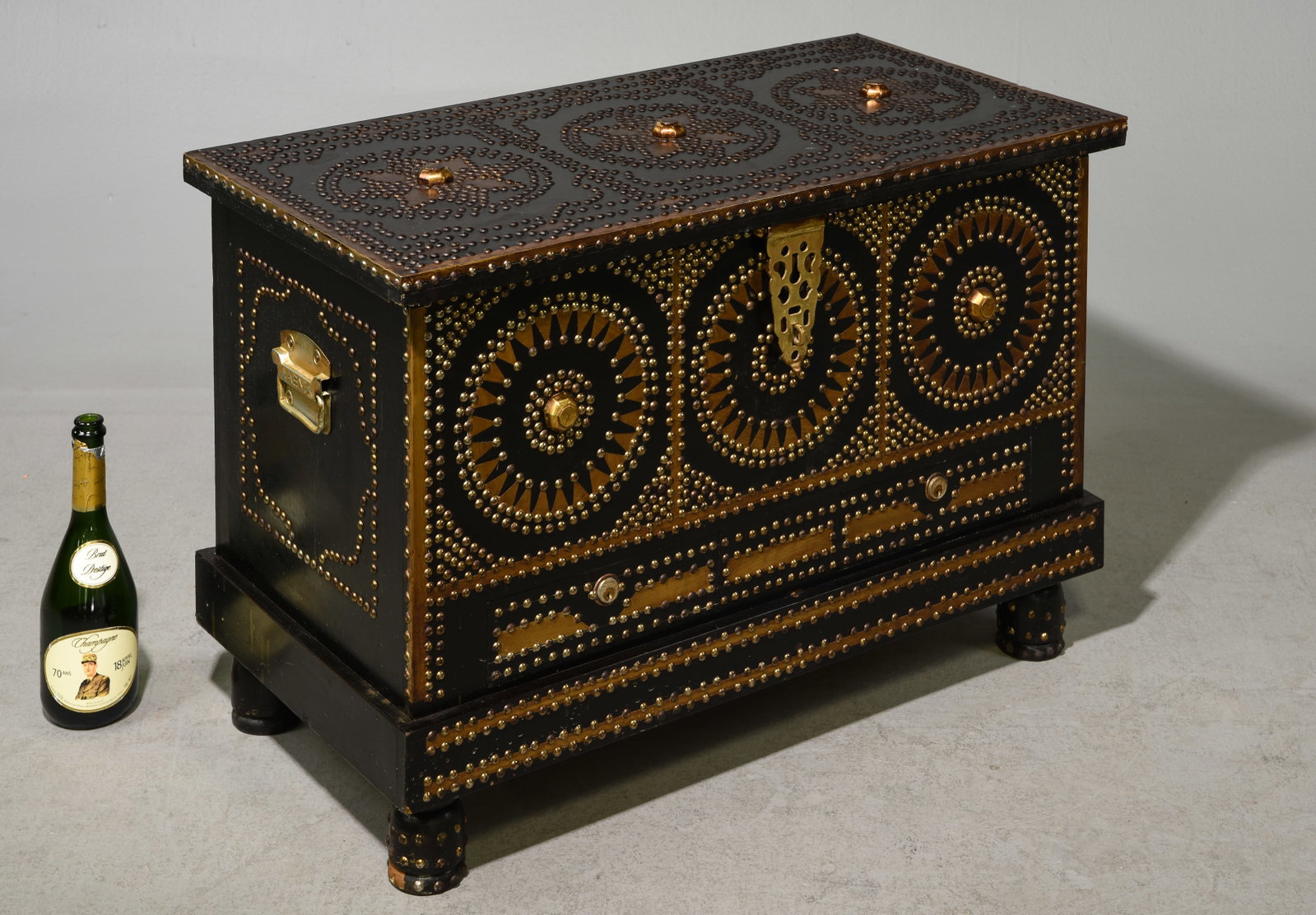 French Studded Dowery Chest / Trunk (1 of 5)