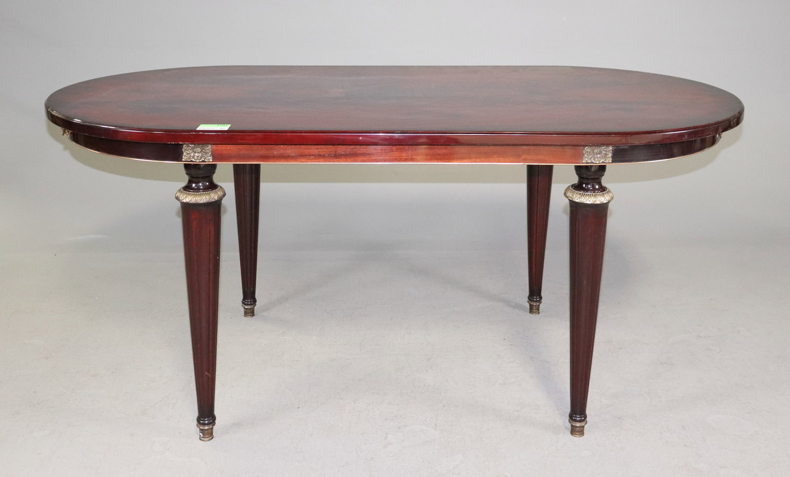 Louis XVI Style Oval Mahogany Dining Table (1 of 6)