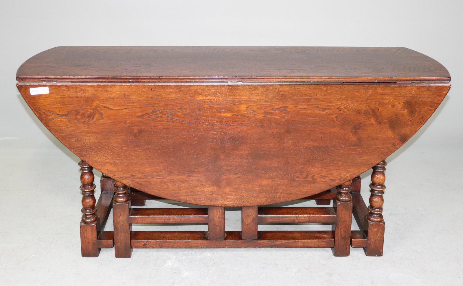 British Large Oak Gateleg Wake Table: British Large Oak Gateleg Wake Table - 30 in tall x 66 x 22.25, leaves add an additional 20 in