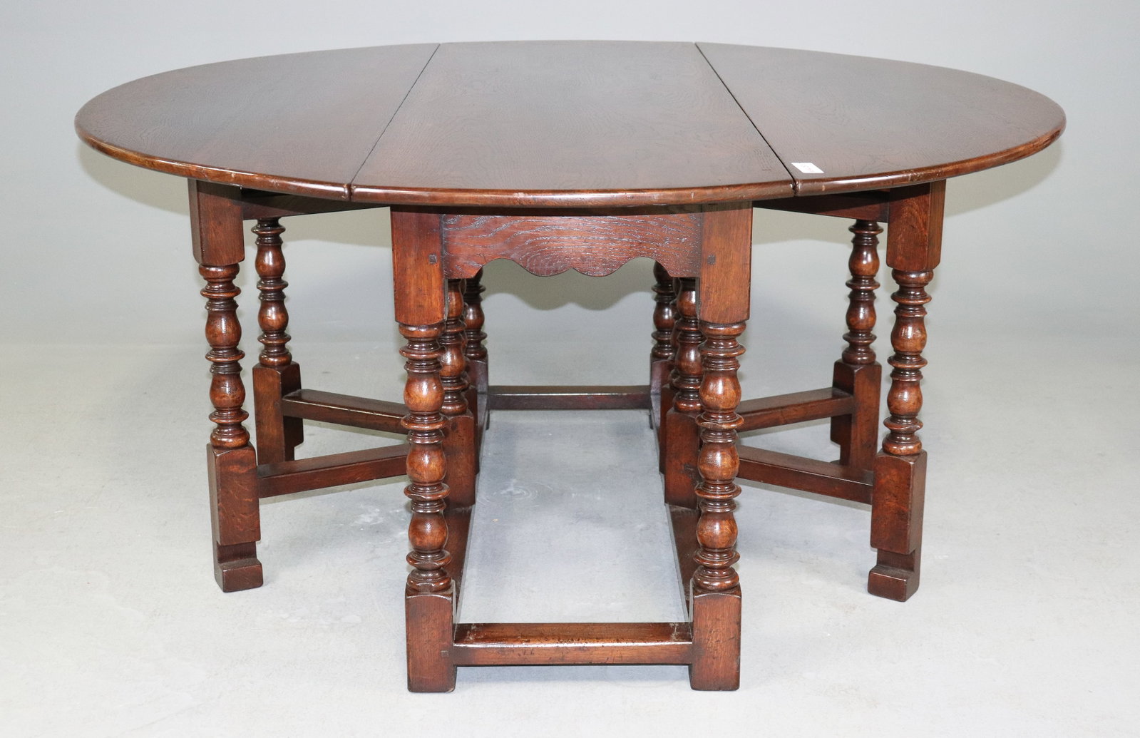 British Large Oak Gateleg Wake Table - 4