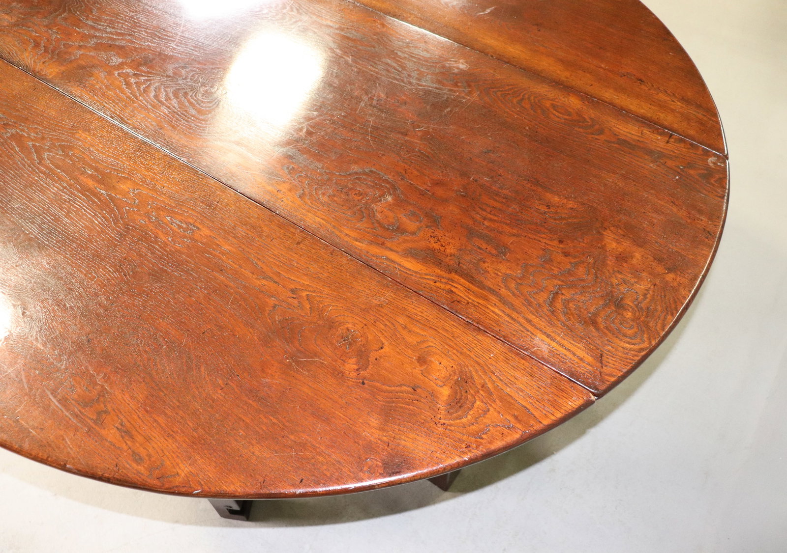 British Large Oak Gateleg Wake Table - 6