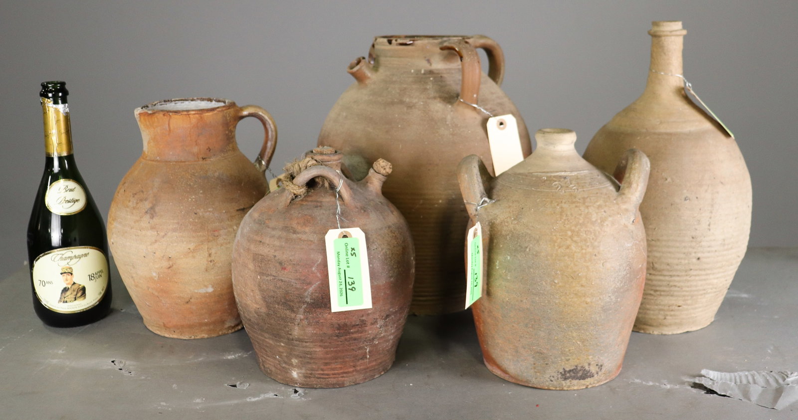 5 French Terracotta Pots / Crocks (1 of 7)