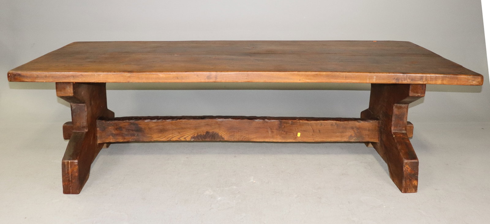 French Solid Oak Farmhouse Table: French Solid Oak Farmhouse Table - 28.5 in tall x 99 x 40, floor to apron is 26 in and space between legs is 71 in