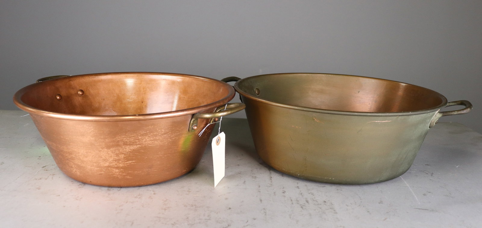 2 French Polished Copper Jam Pans (1 of 5)