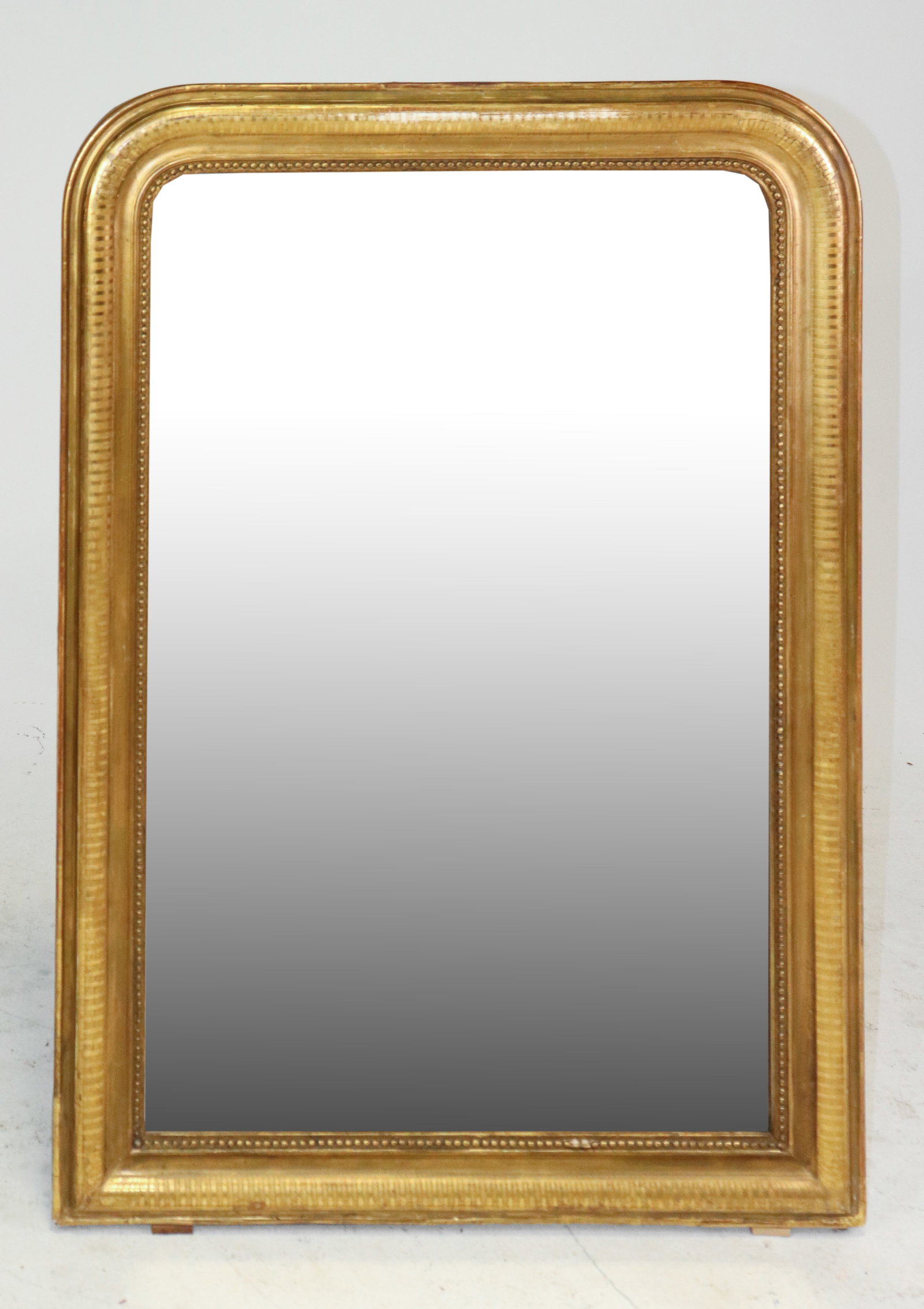 Louis Philippe Style Gold Framed Mirror: French Louis Philippe Style Gold Framed Mirror - 48 in tall x 33 x 2