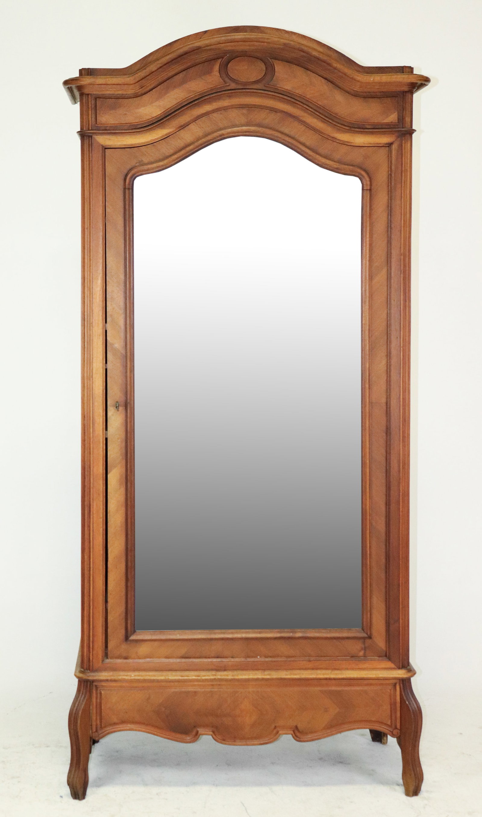 Louis XV Style Single Mirror Door Armoire: Louis XV Style Single Mirror Door Armoire - 88 in tall x 42 x 19.5