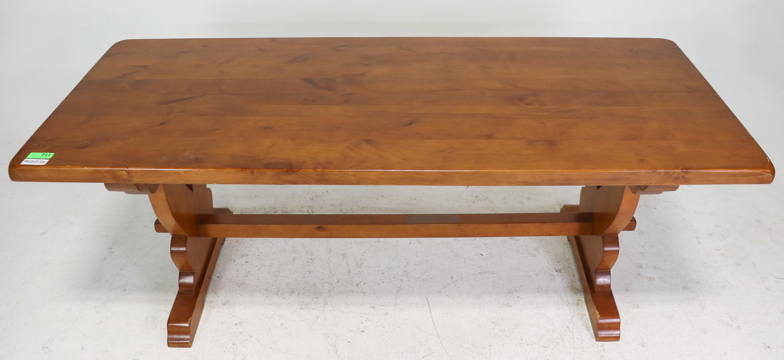 French Oak Trestle Base Monastery Table - 2