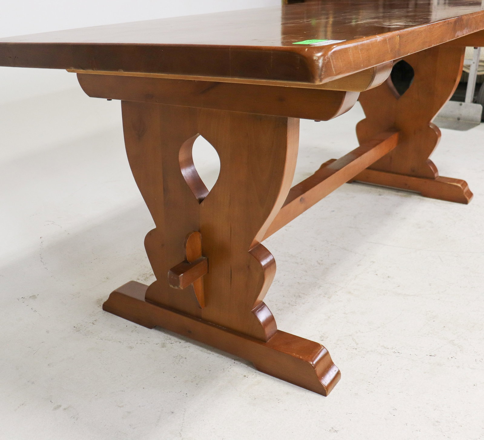 French Oak Trestle Base Monastery Table - 5