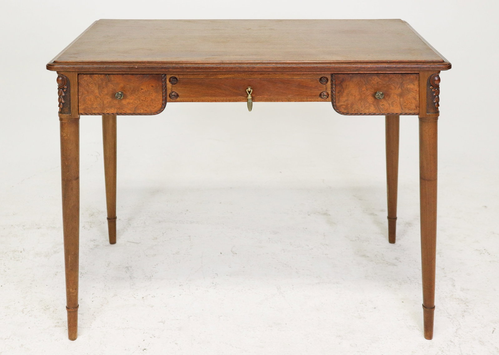 Louis XVI Style Writing / Side Table: French Louis XVI Style Writing / Side Table - 29 in tall x 35.5 x 21.5