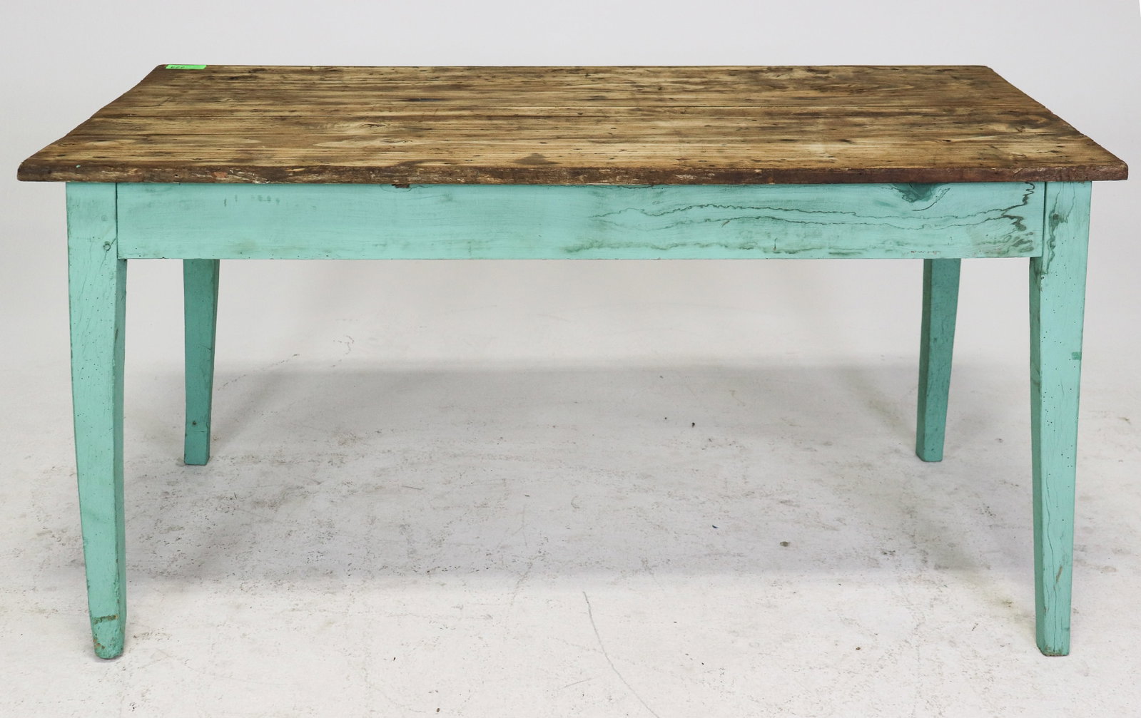 British Pine Painted Table With Drawer - 10