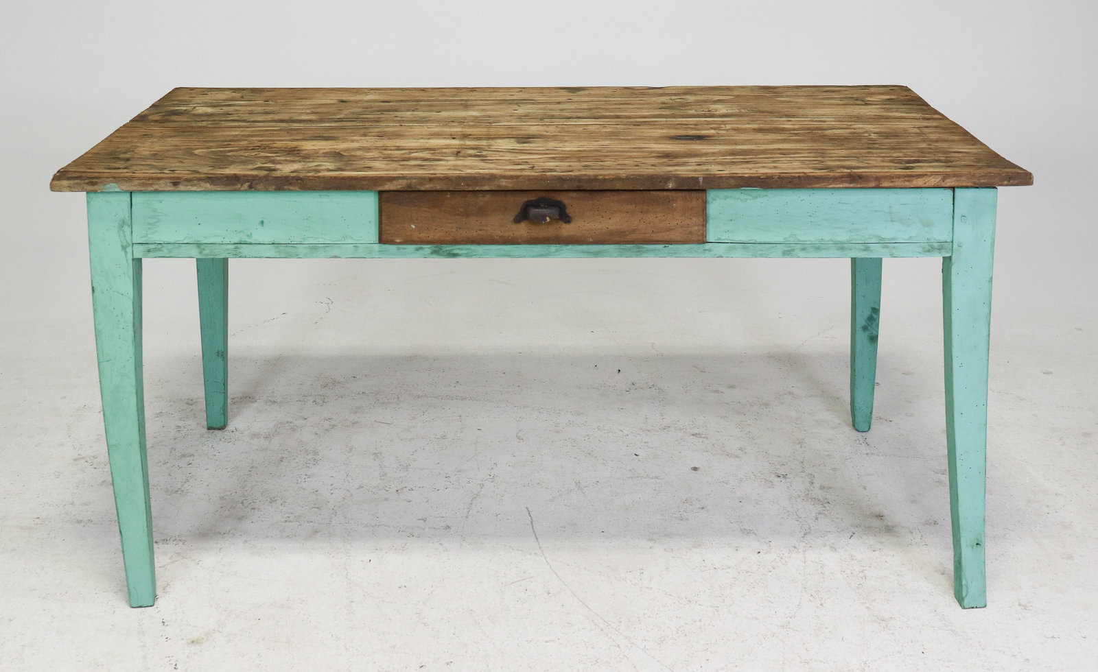 British Pine Painted Table With Drawer (1 of 10)