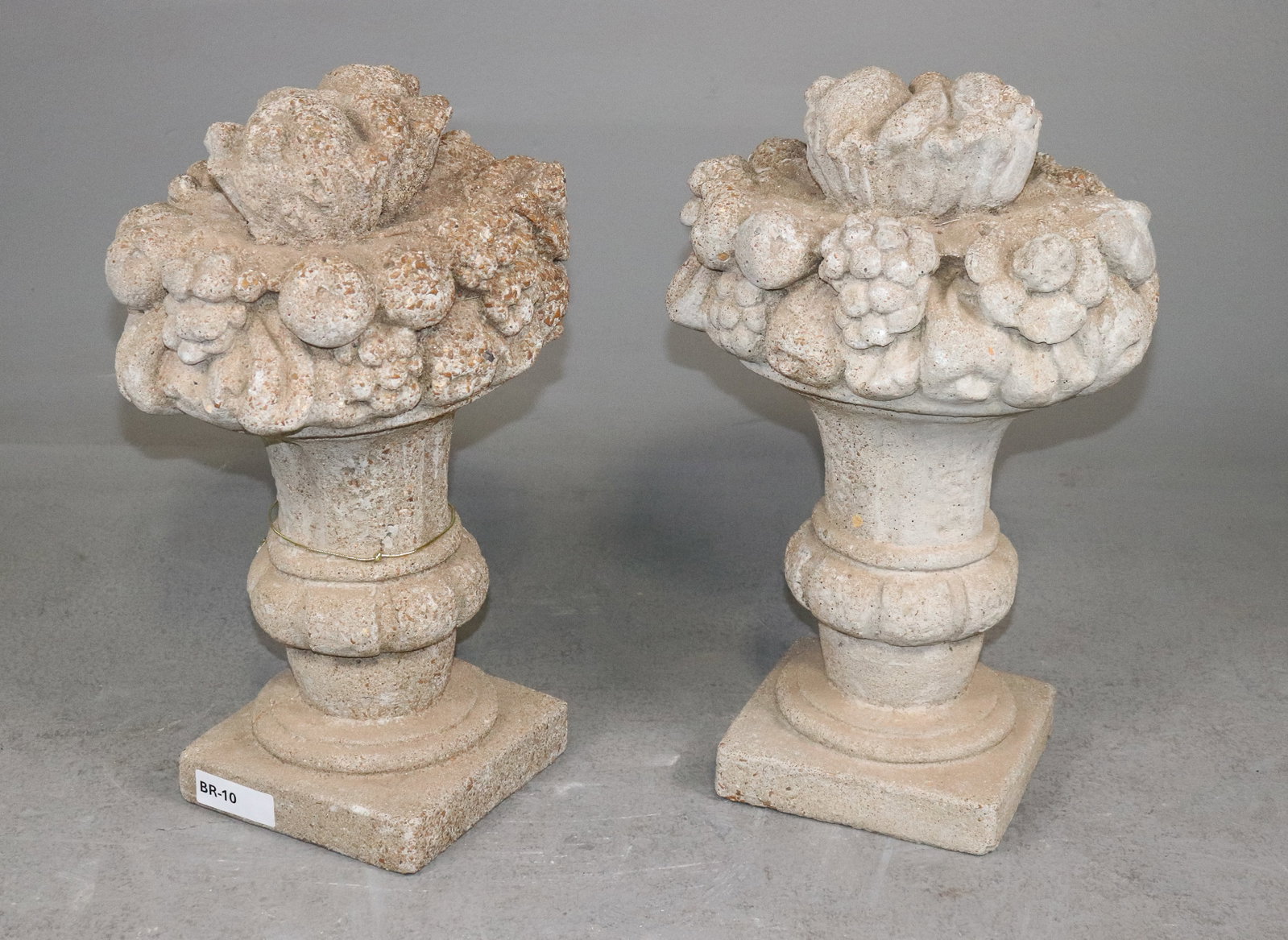 Cast Stone / Concrete Fruit Basket Finials (1 of 3)