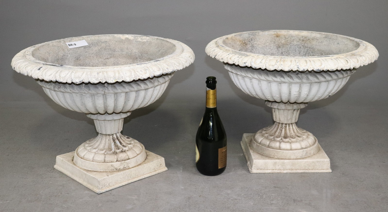 2 Painted Cast Iron Planters (1 of 3)