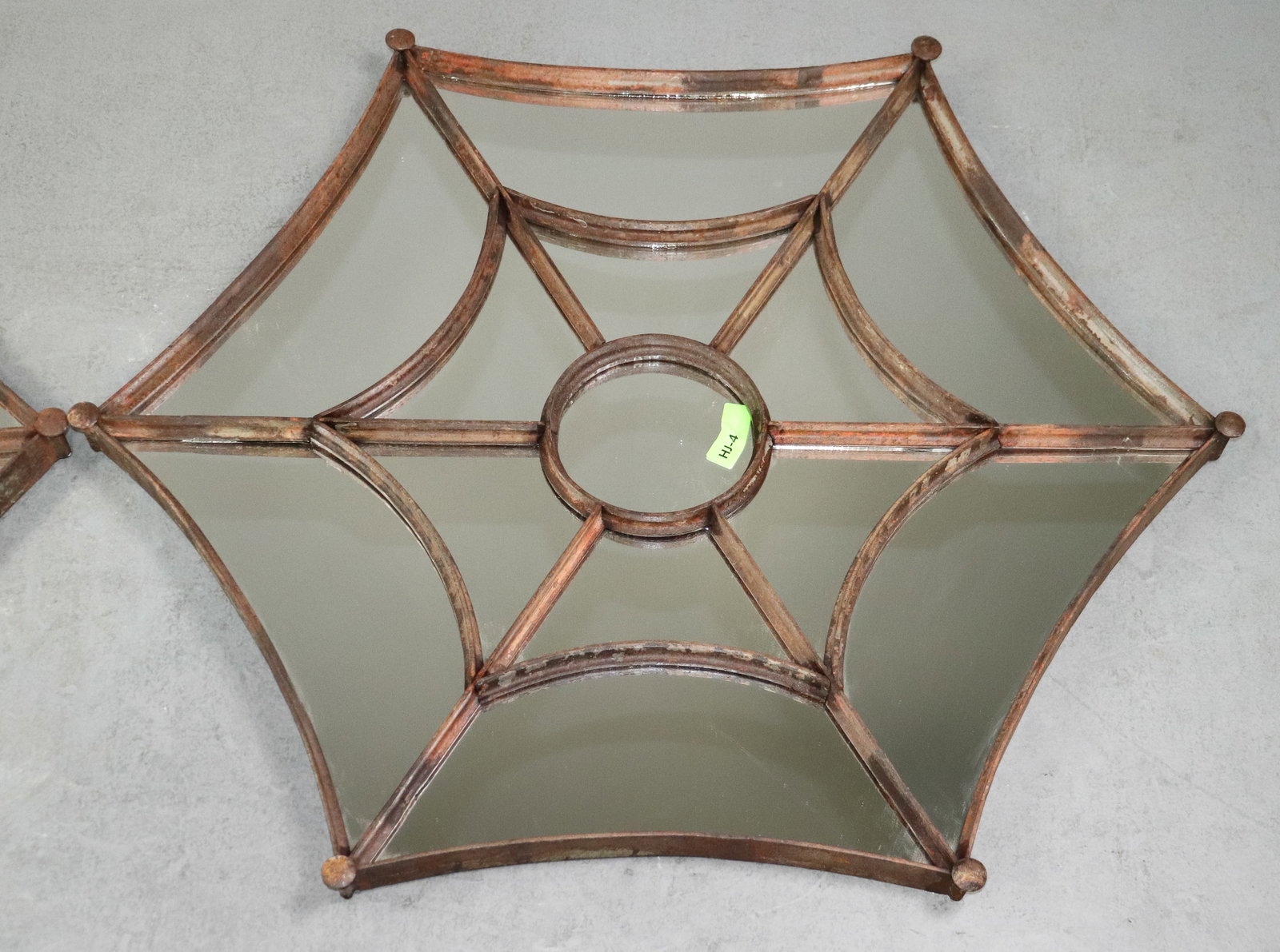 2 Iron " Spiderweb " Framed Mirrors - 2