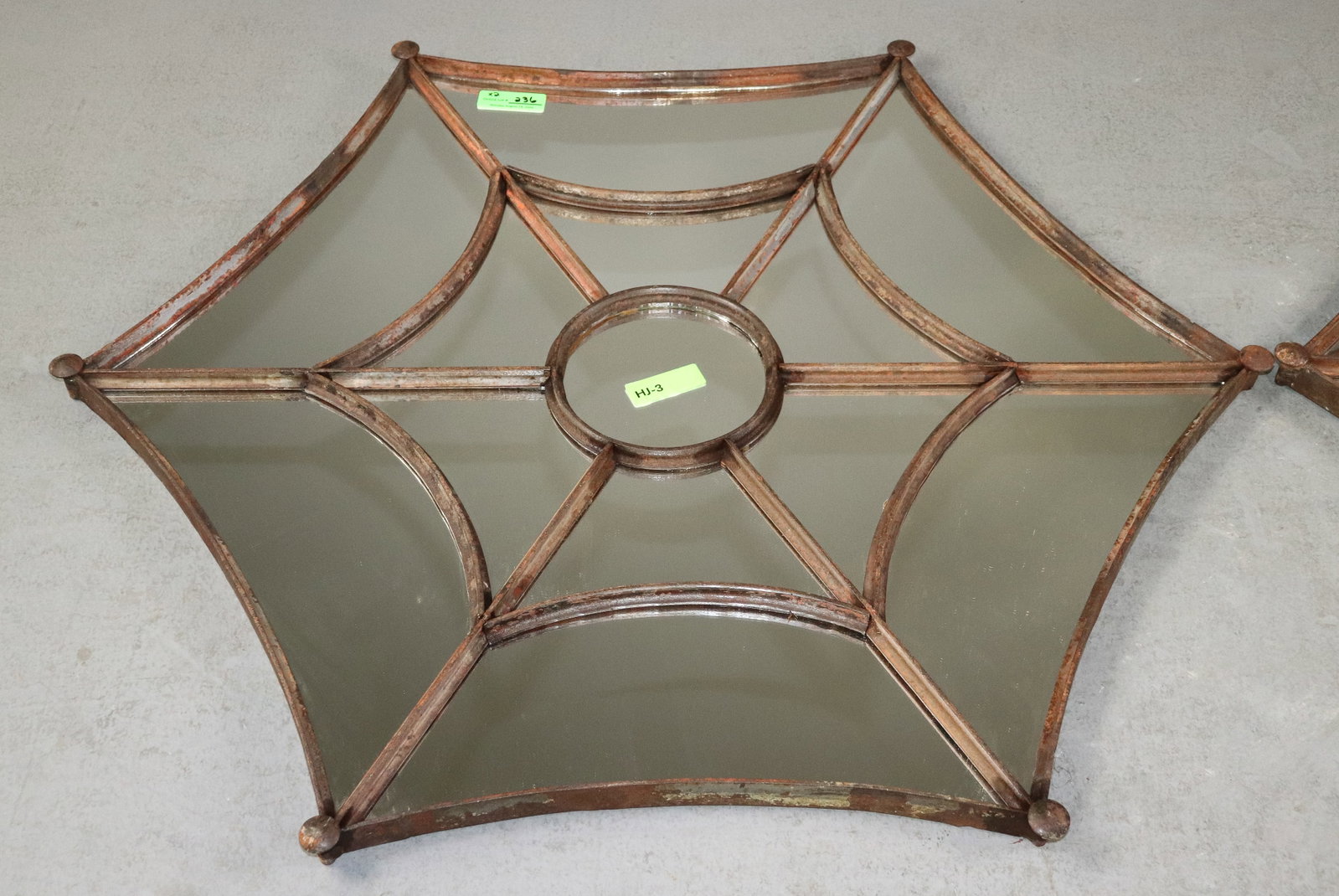2 Iron " Spiderweb " Framed Mirrors - 3
