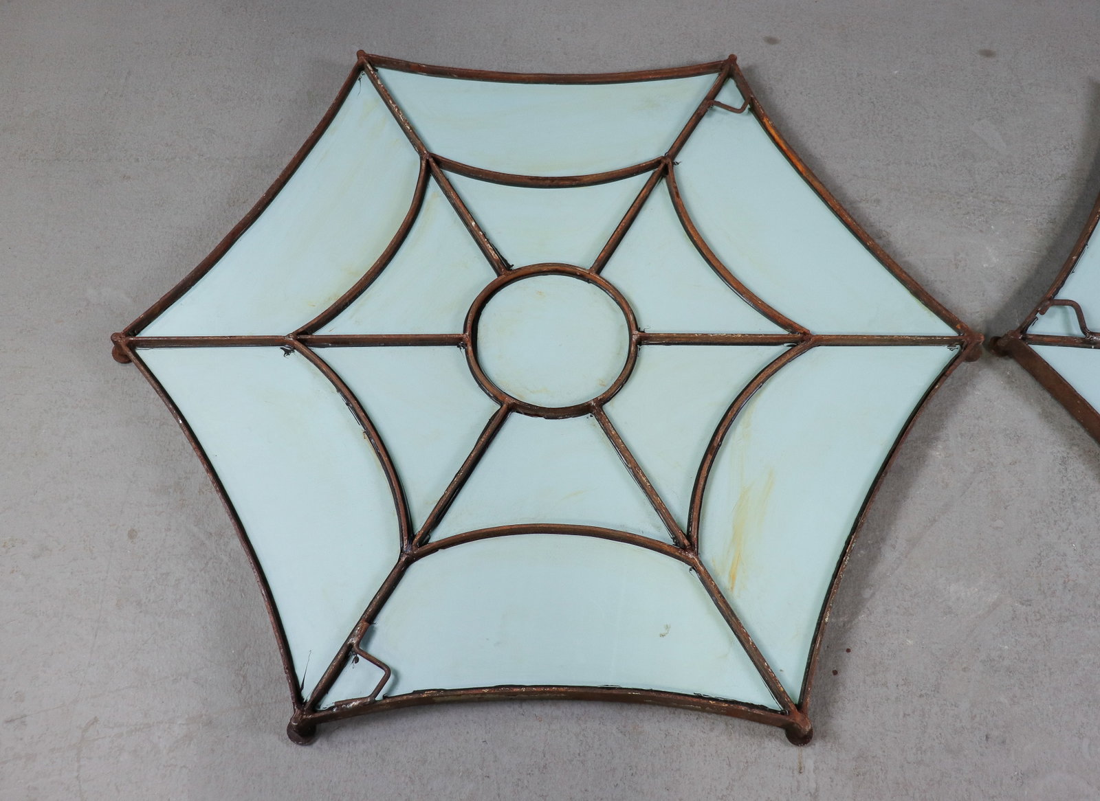 2 Iron " Spiderweb " Framed Mirrors - 4