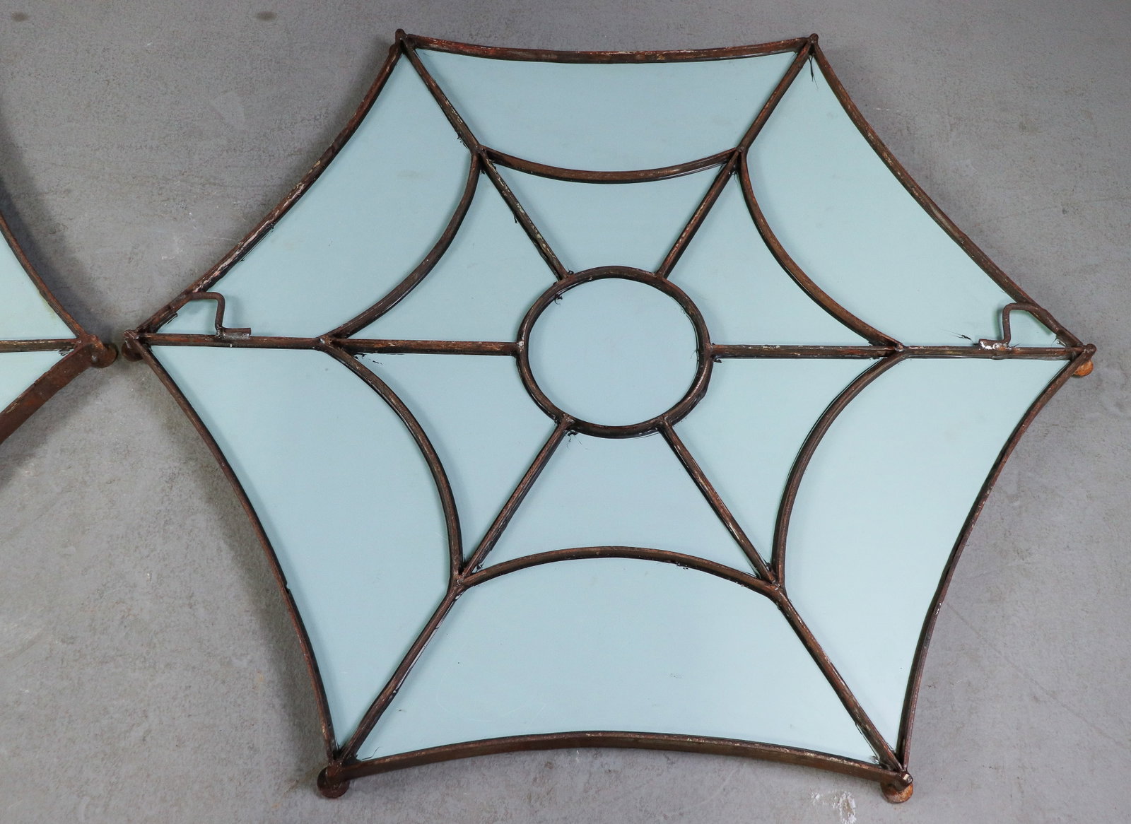 2 Iron " Spiderweb " Framed Mirrors - 5