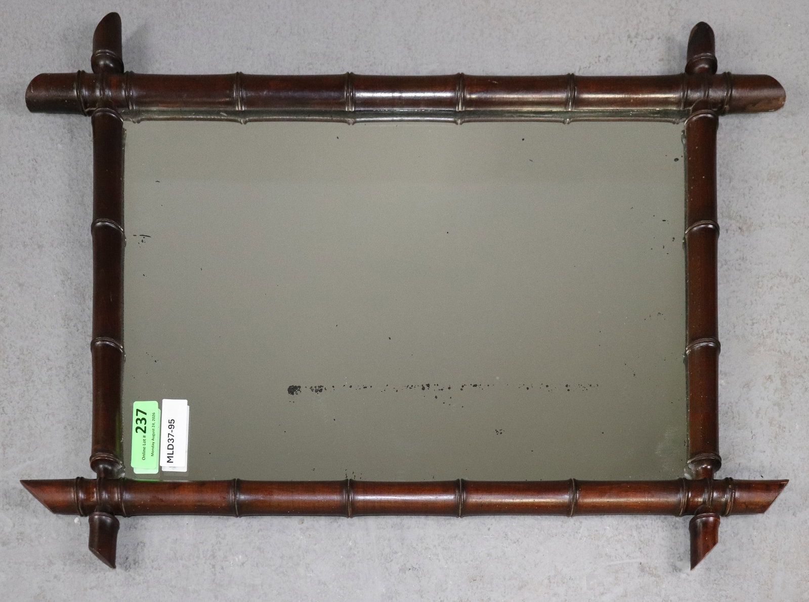 Faux Bamboo Framed Mirror: Faux Bamboo Framed Mirror - 30.5 in tall x 21.5 x 1.5