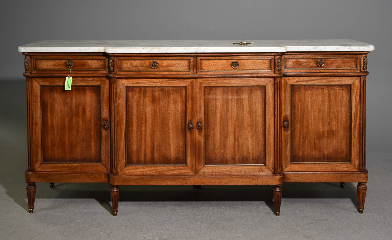 Louis XVI Style White Marble Top Sideboard (1 of 8)