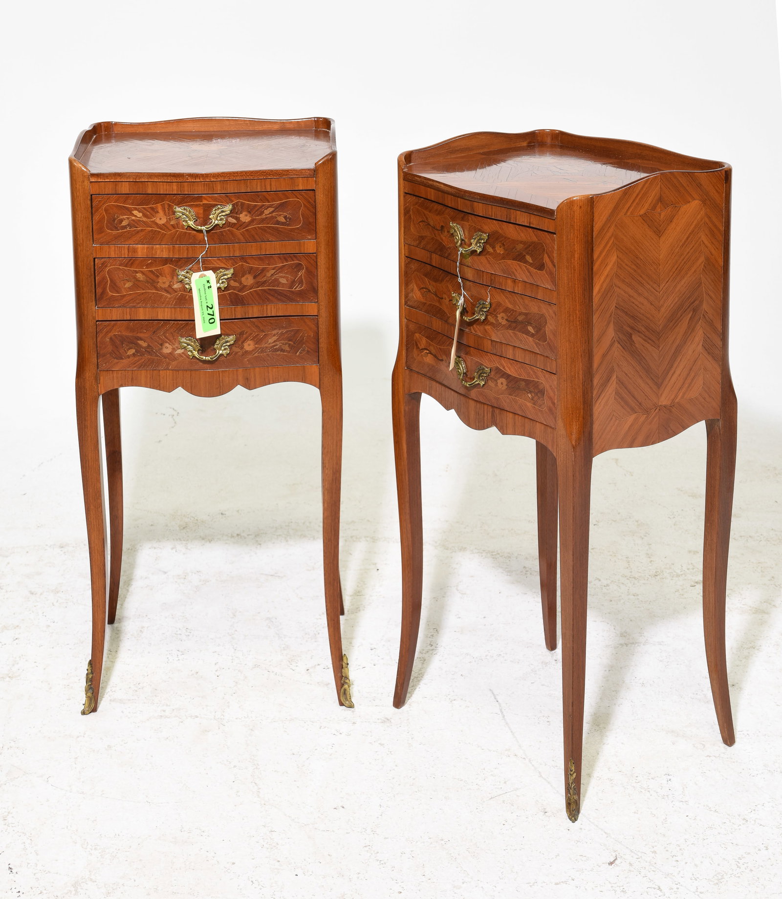 Louis XV Style Pair of Cherry Nightstands (1 of 4)