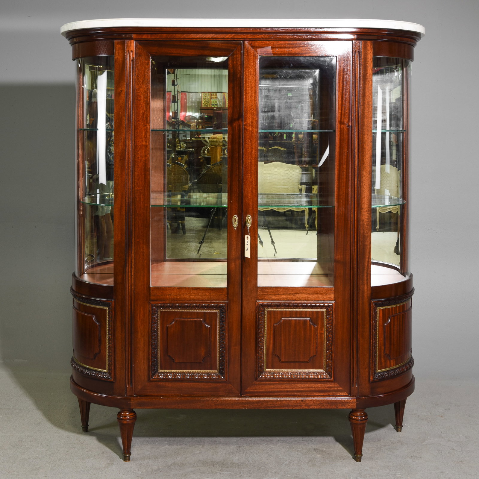 Louis XVI Style Marble Top Showcase / Display Cabinet (1 of 7)