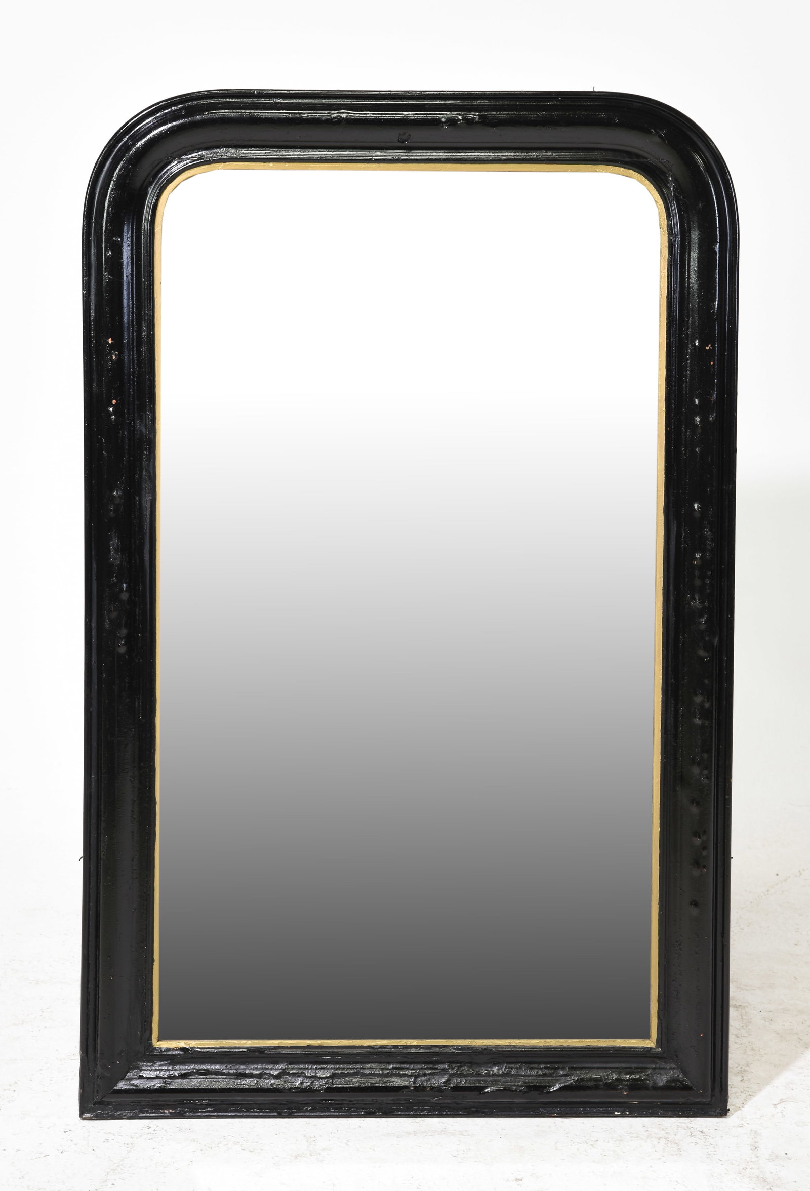 Louis Philippe Style Black Painted Framed Mirror (1 of 4)