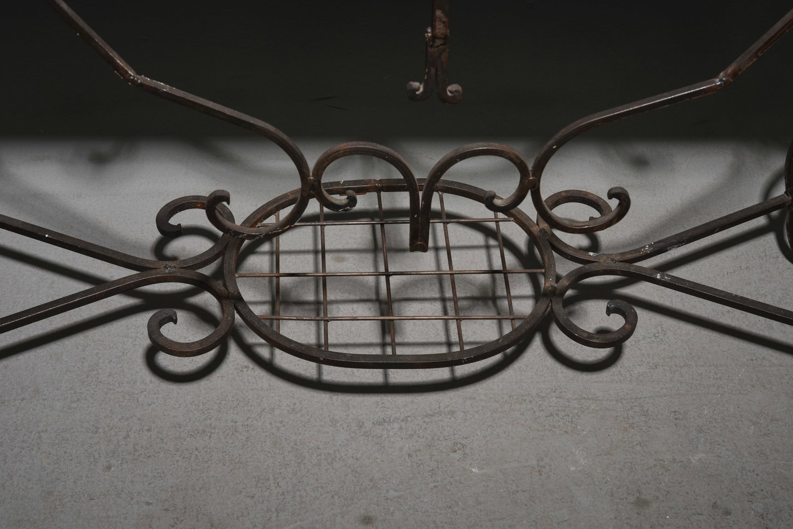 Grey Marble Top Iron Base Console / Table - 5