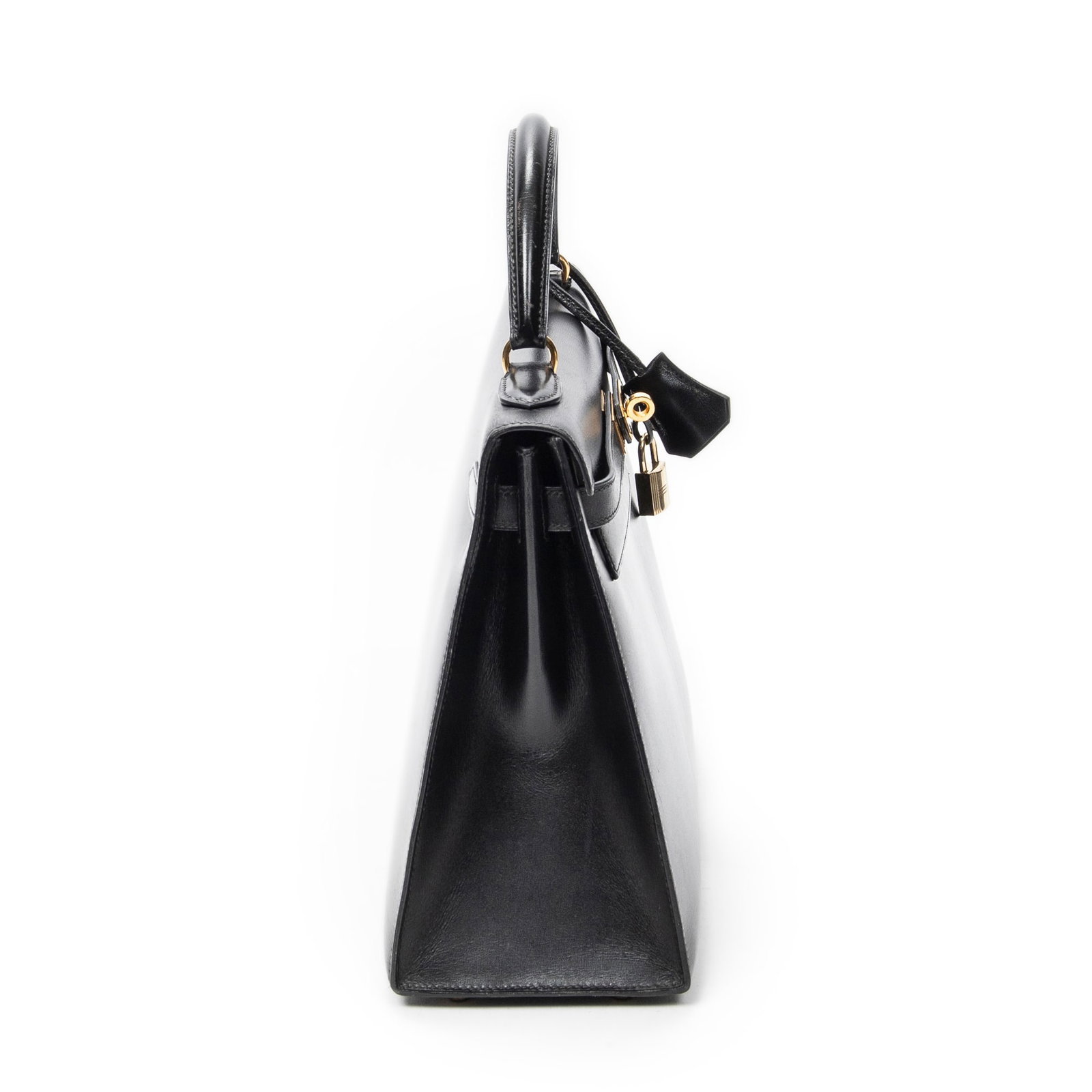 Hermes Kelly Sellier 32 in Black Box Leather - 4