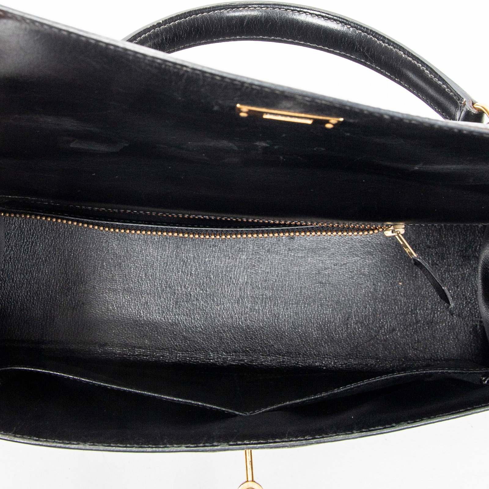 Hermes Kelly Sellier 32 in Black Box Leather - 9