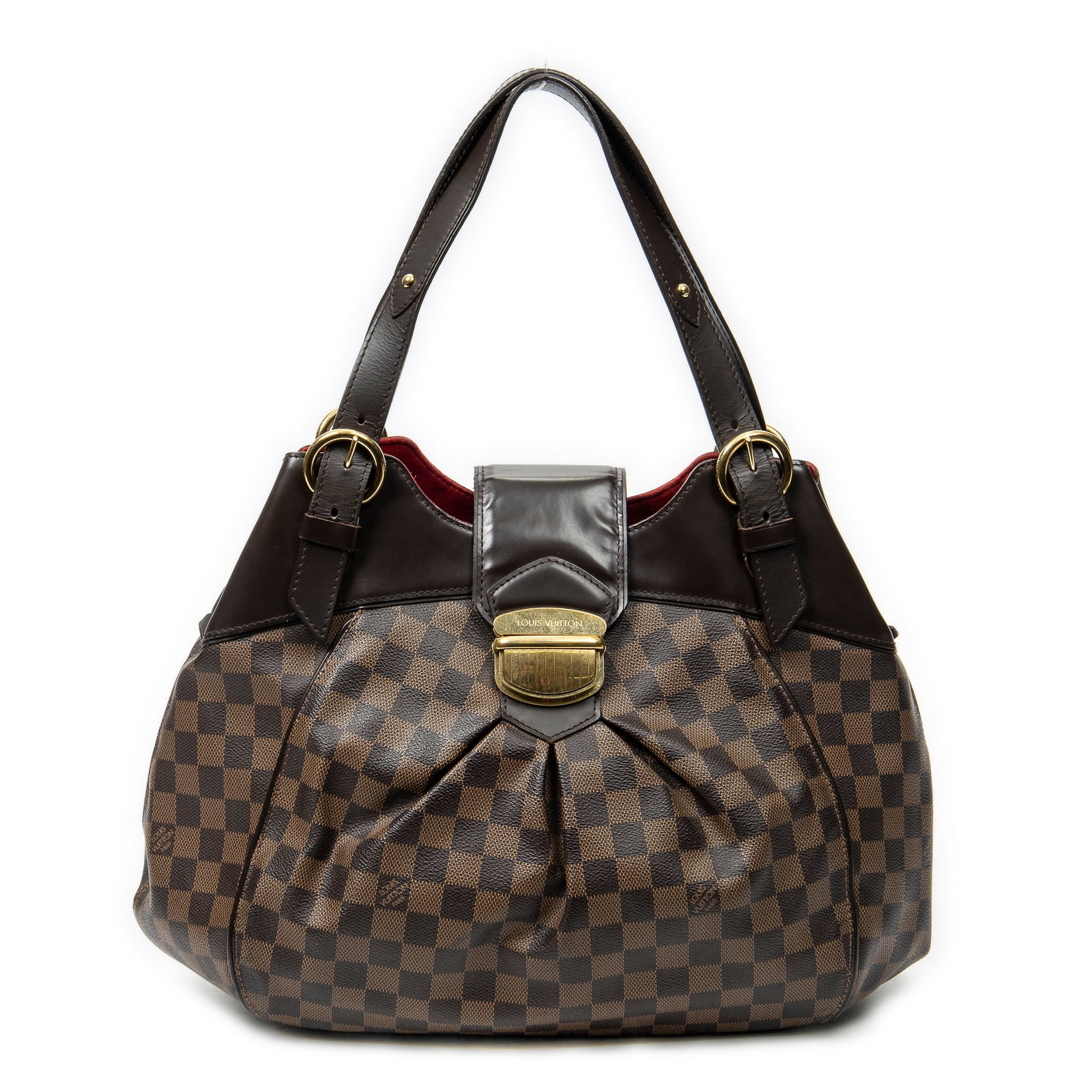 Louis Vuitton Sistina GM in Brown Damier Ebene: Genuine Pre-Owned Louis Vuitton Sistina GM in Brown Damier Ebene made in France in A condition. Date Code is CA3099 (39th week of 2009) Measurements: 40*30*10cm (Length * Height * Width). This lot inc