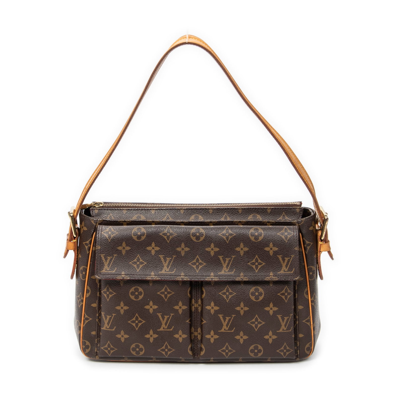 Louis Vuitton Viva Cite GM in Brown Monogram Canvas: Genuine Pre-Owned Louis Vuitton Viva Cite GM in Brown Monogram Canvas made in France in AB condition. Date Code is AR1024 (Dec 2004) Measurements: 33*22*10cm (Length * Height * Width). This lot includ