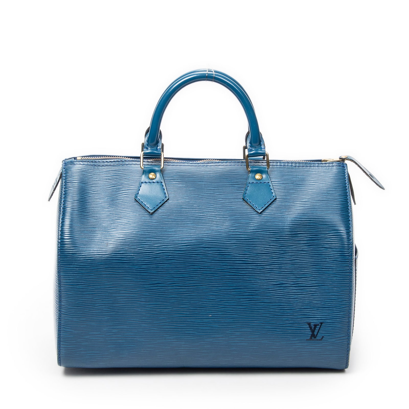 Louis Vuitton Speedy 30 in Blue Epi (1 of 10)