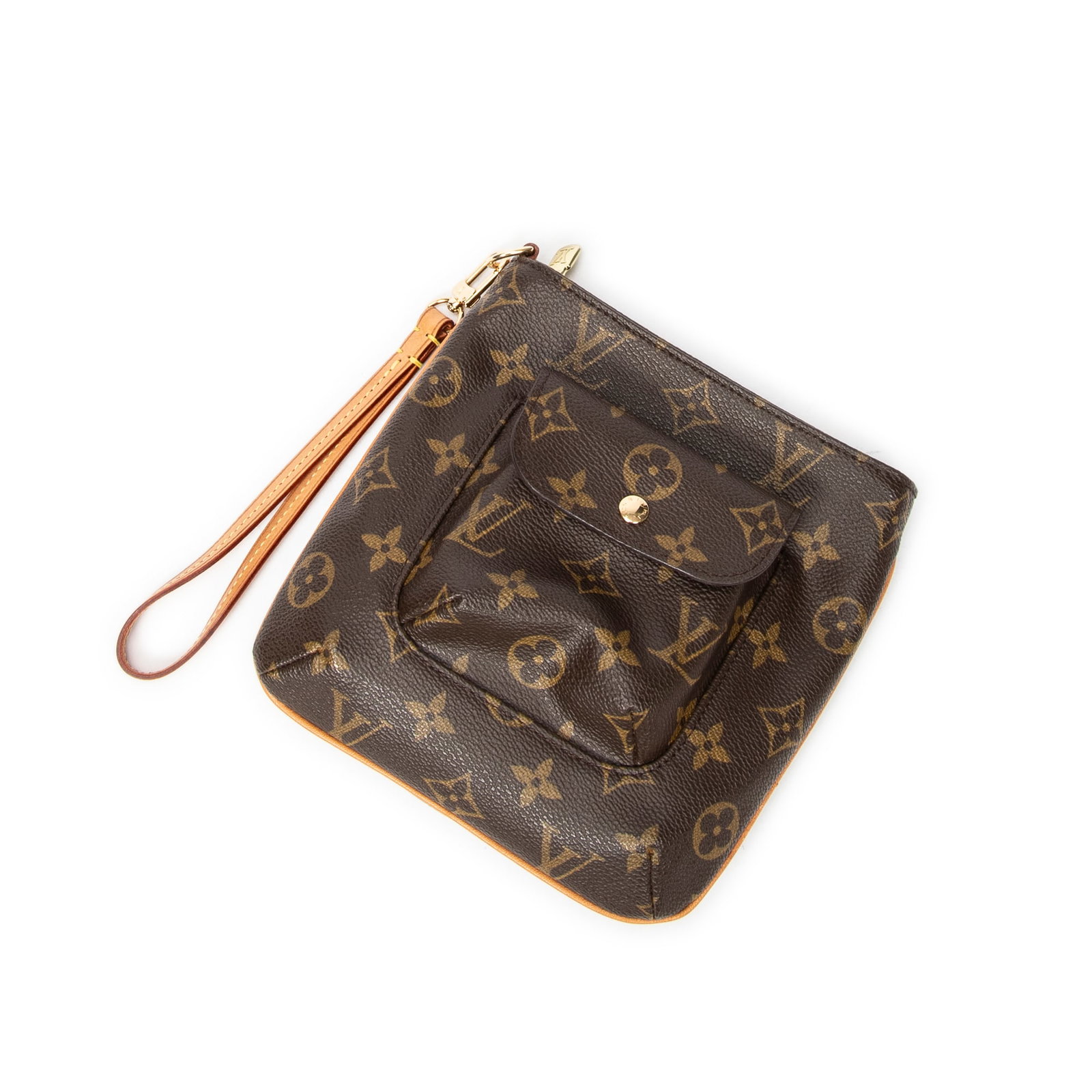 Louis Vuitton Partition Clutch in Monogram Canvas: Genuine Pre-Owned Louis Vuitton Partition Clutch in Brown Monogram Canvas made in France in A condition. Date Code is MI1002 (October 2002) Measurements: 16*18*2cm (Length * Height * Width). This lot 
