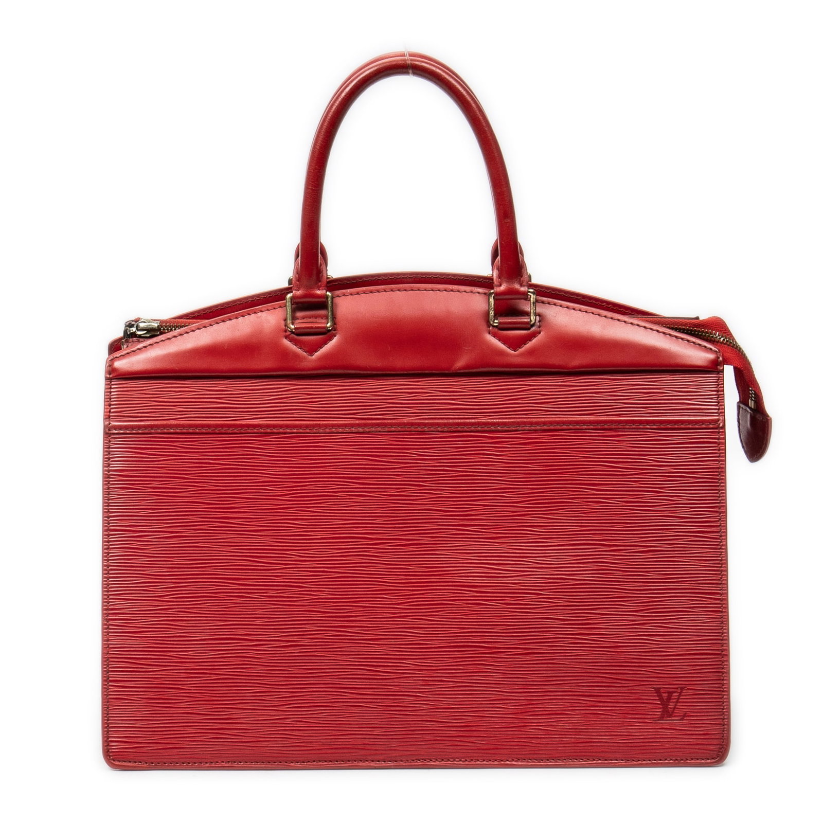 Louis Vuitton Riviera in Red Epi: Genuine Pre-Owned Louis Vuitton Riviera in Red Epi made in France in AB condition. Date Code is TH0063 (June 2003) Measurements: 36*26*17cm (Length * Height * Width). This lot includes a certificate o