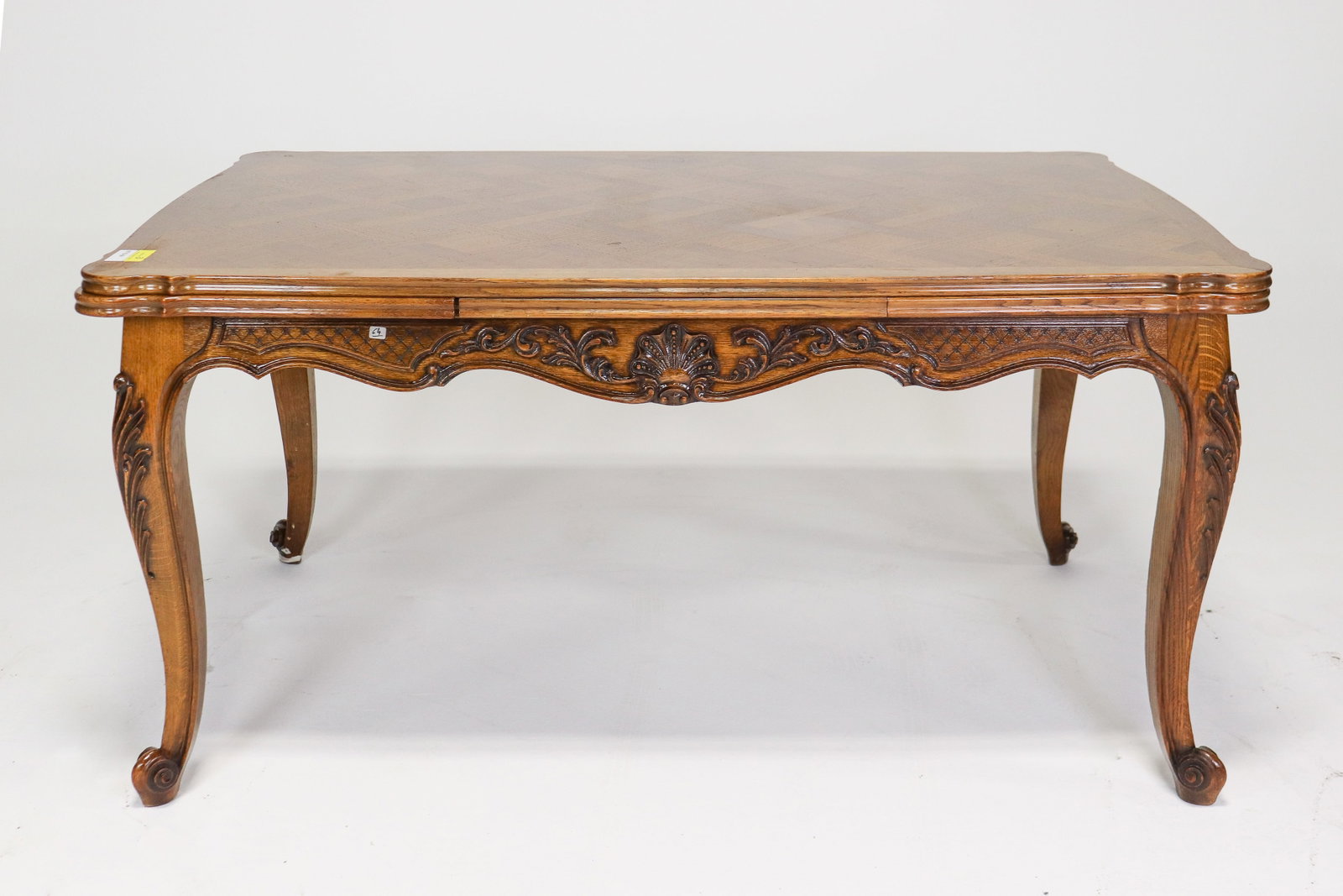 Louis XV Style Oak Draw Leaf Dining Table (1 of 7)