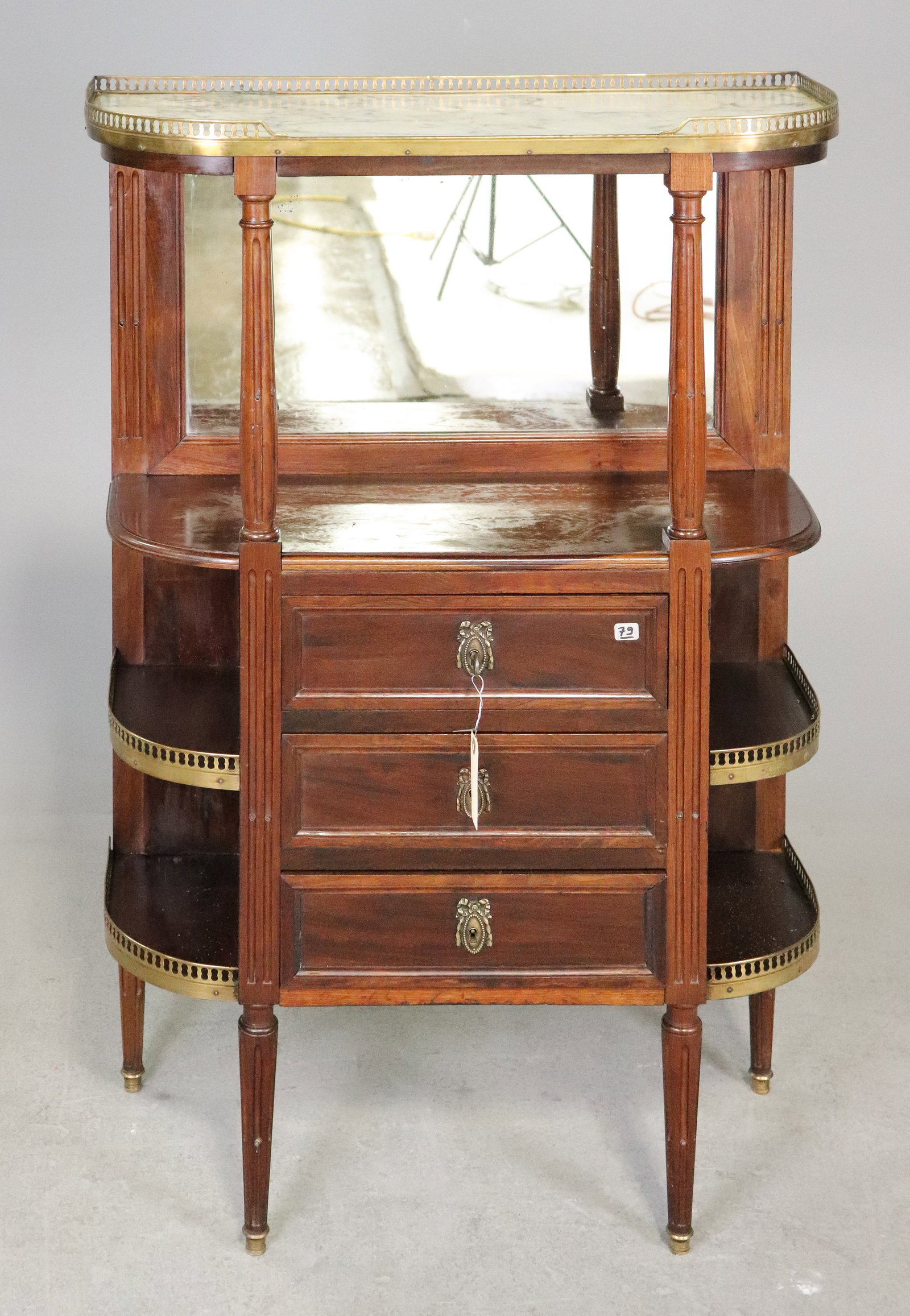 Louis XVI Style Marble Top Small Etagere (1 of 4)