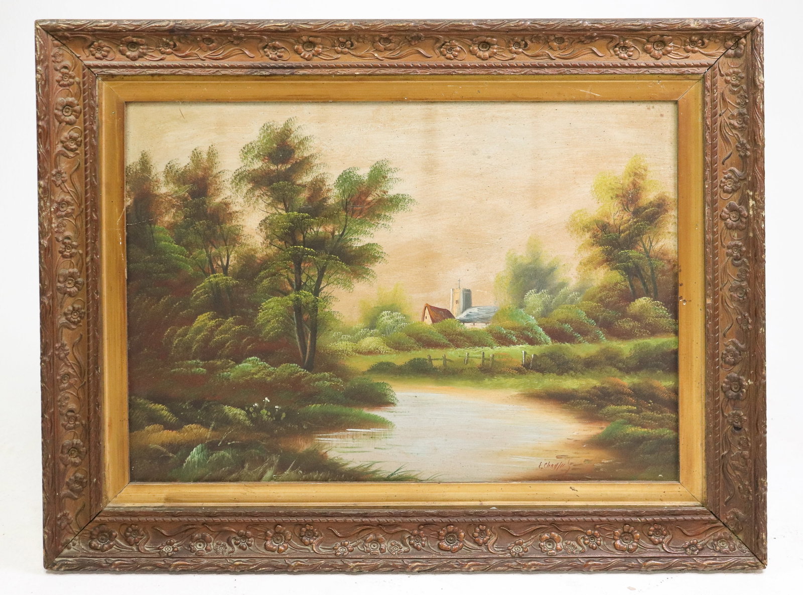 Belgian Landscape Oil Painting #1 - Attributed Edouard Chappel (1 of 5)