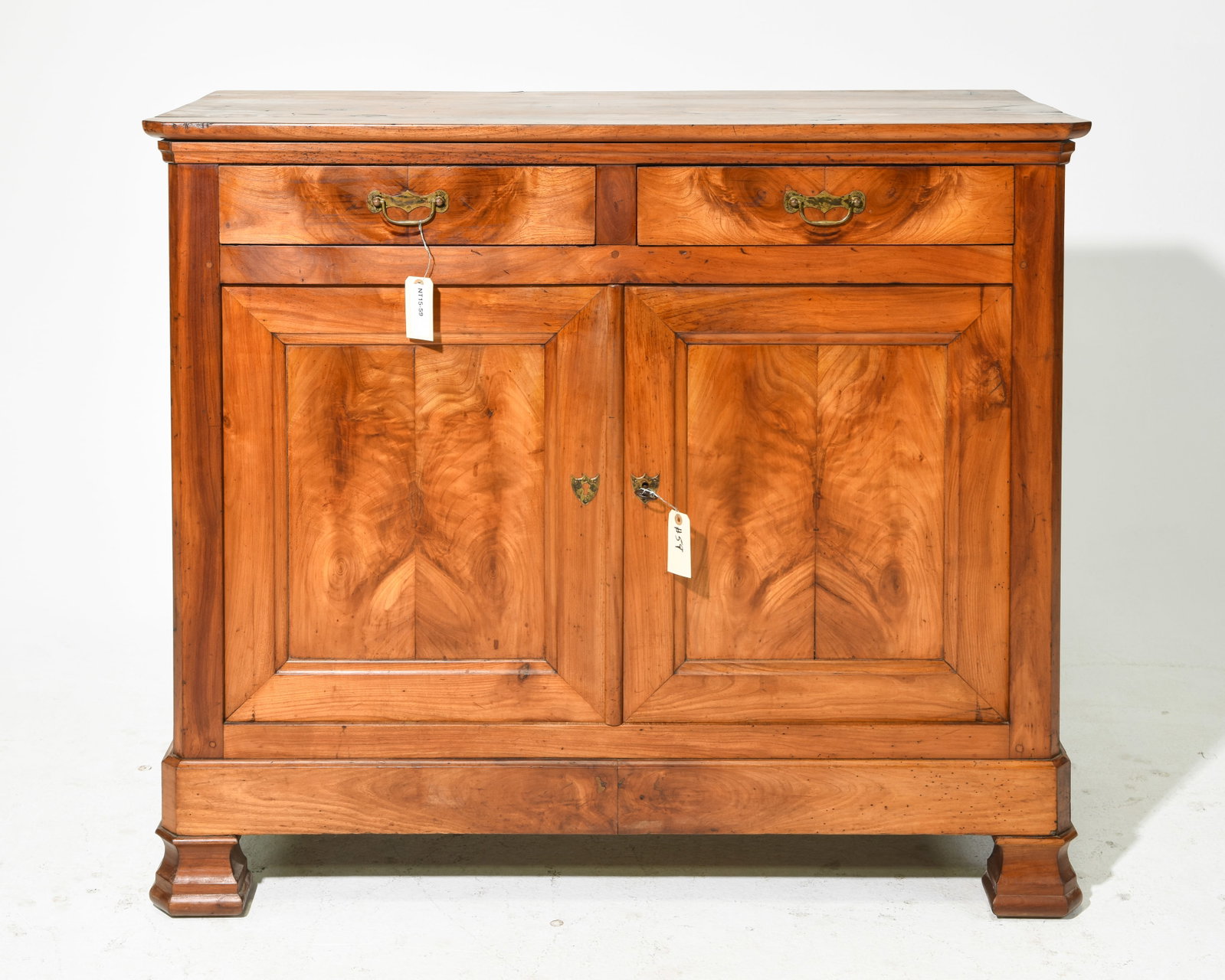 Louis Philippe Style Walnut Buffet: French Louis Philippe Style Walnut Buffet - 40.25 in tall x 46.75 x 20.5