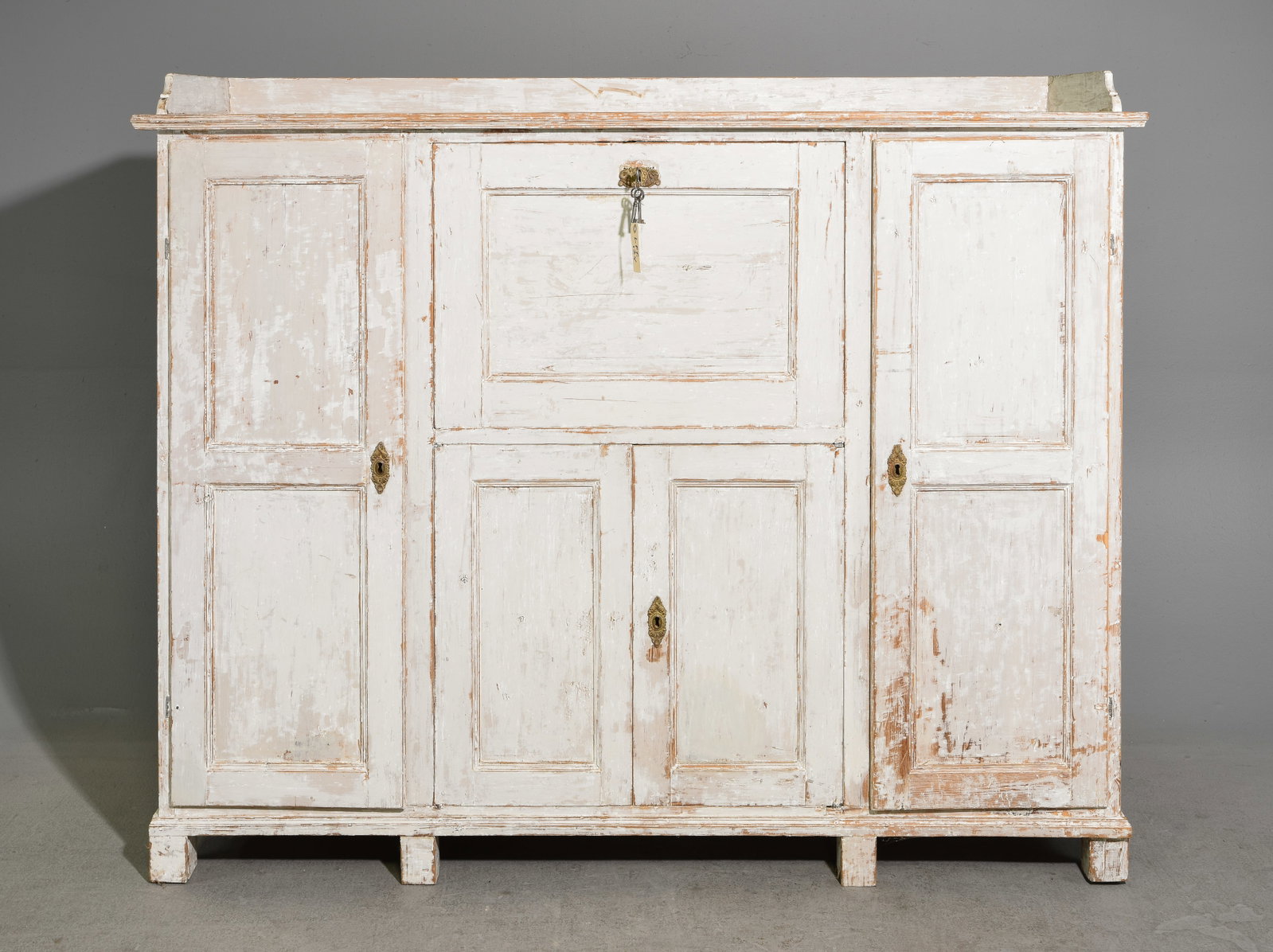 Swedish Gustavian Cupboard with Gallery Top (1 of 5)