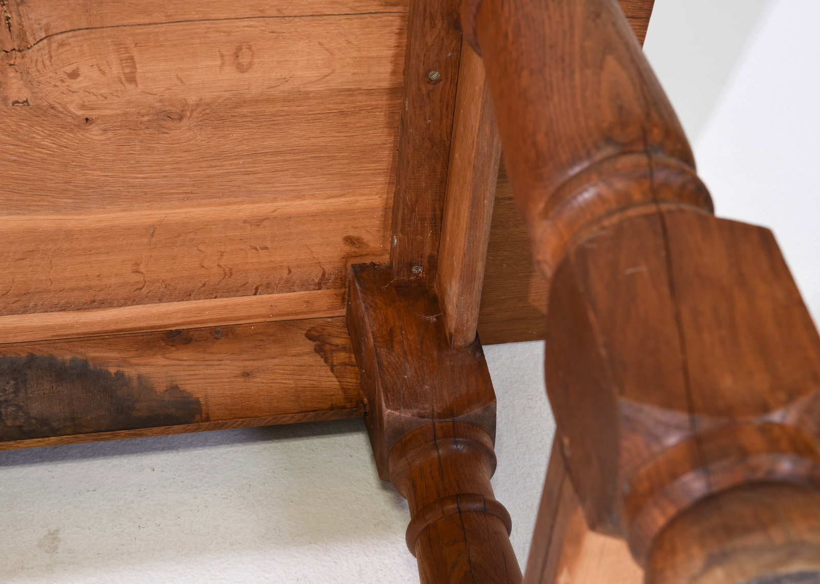 French Solid Oak Farmhouse Table - 5