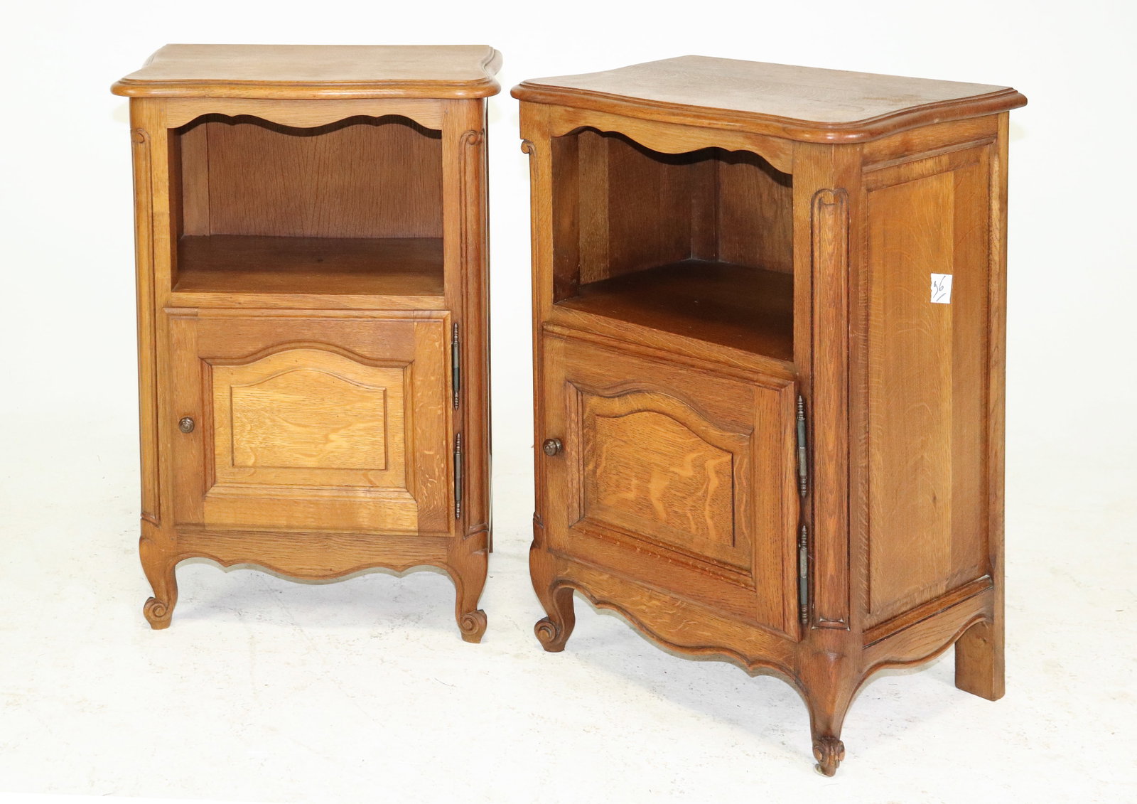 Pair French Provincial Oak Nightstands (1 of 4)