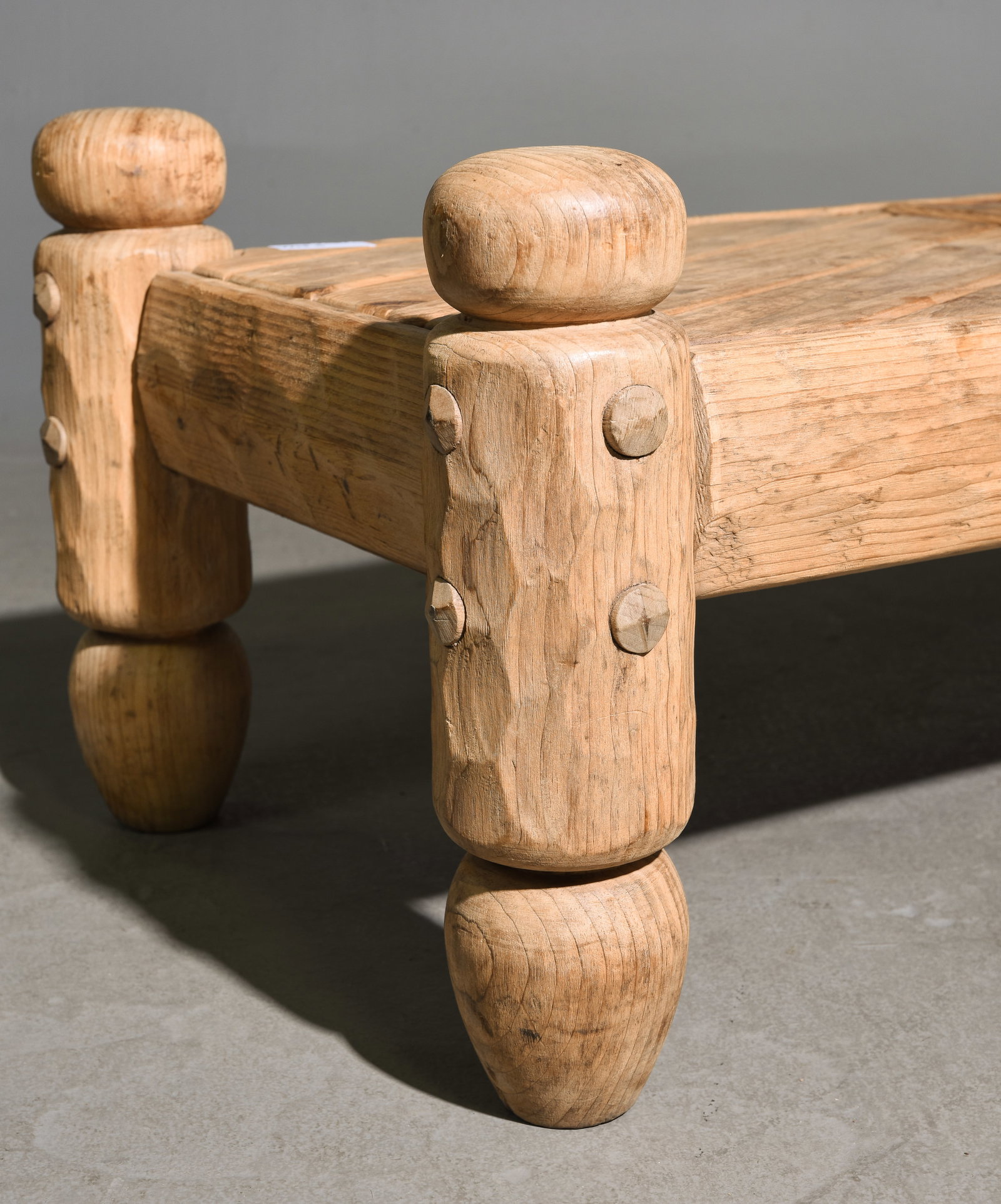 Rustic Ranch Style Baluster Turned Leg Coffee Table - 2