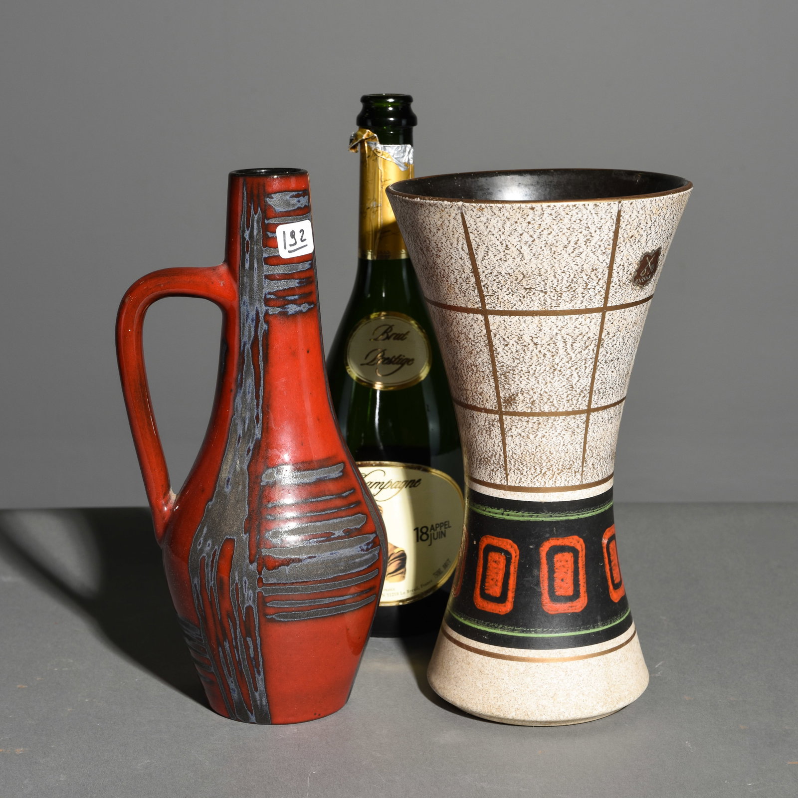 2 West German / French Pottery Vases (1 of 3)