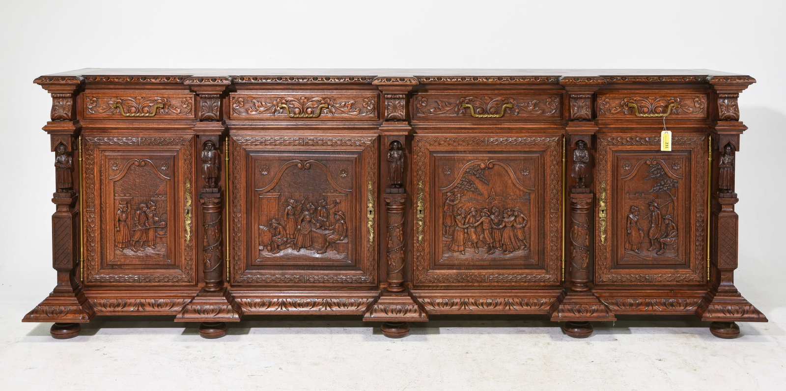 Breton Style Finely Carved Oak Sideboard (1 of 7)