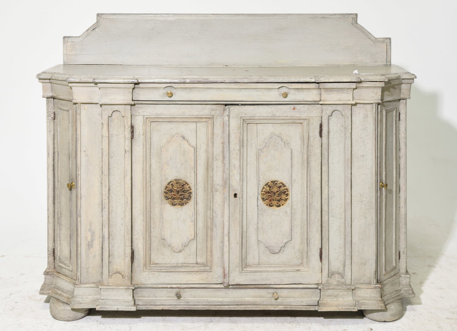 French Grey Painted Buffet with Backsplash (1 of 7)
