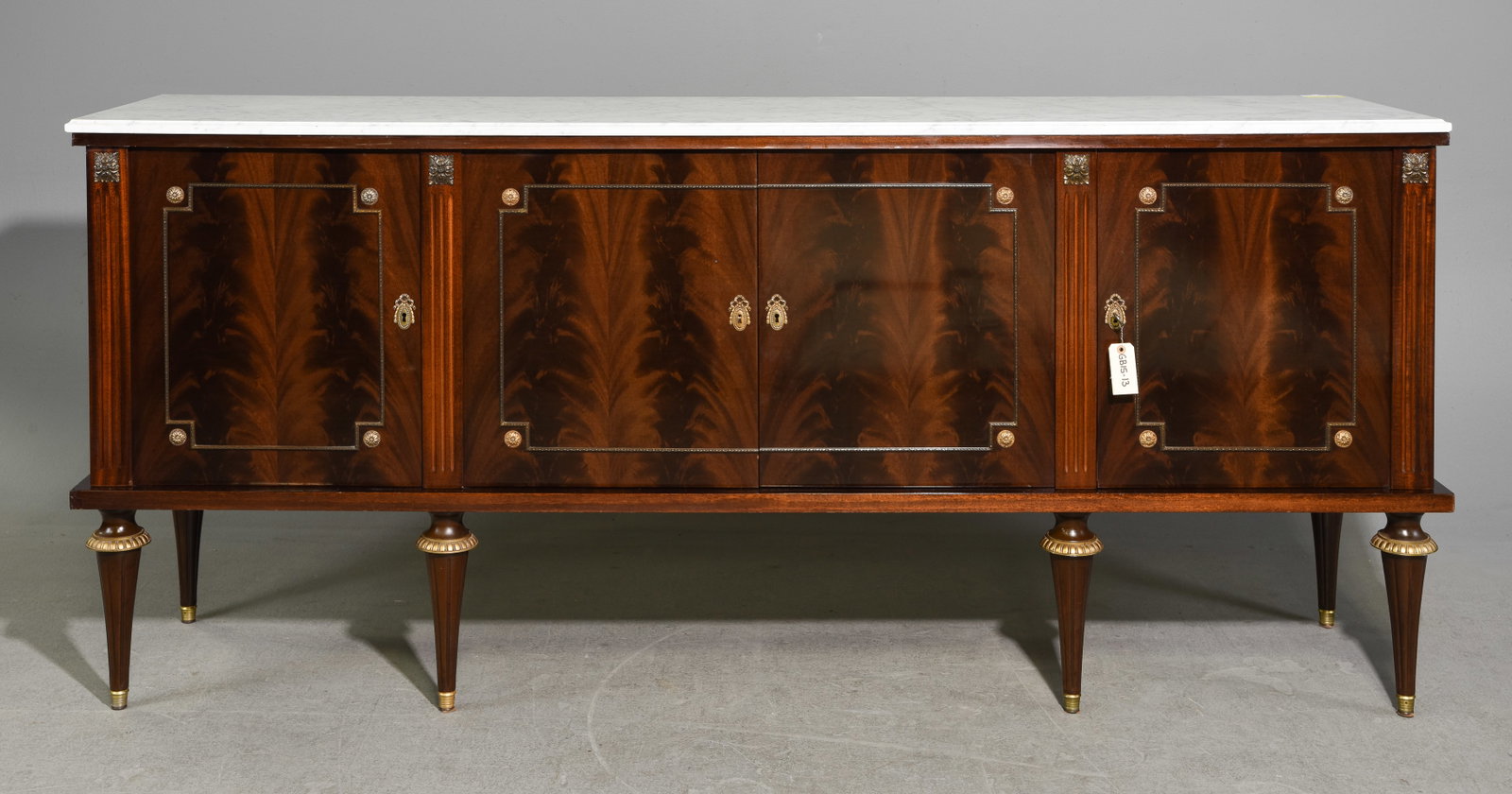 Louis XVI Style White Marble Top Sideboard #1 (1 of 8)