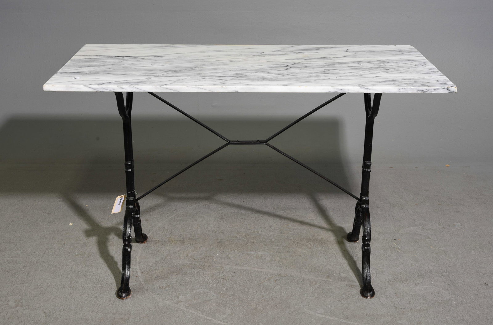 French Marble Top Iron Base Bistro Table (1 of 3)
