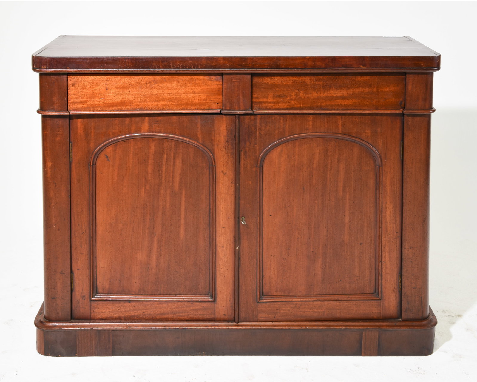 French Mahogany Two Drawer Two Door Buffet: French Mahogany Two Drawer Two Door Buffet / Server - 35.5 in tall x 47.25 x 17.5